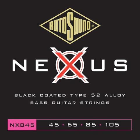ROTOSOUND-コーティングベース弦NXB45 Black Polymer Coated Standard 45-105