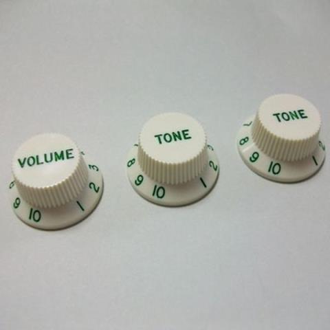 Montreux-コントロールノブ8559 Strat 1V2T Aged White knob set Classical spec.