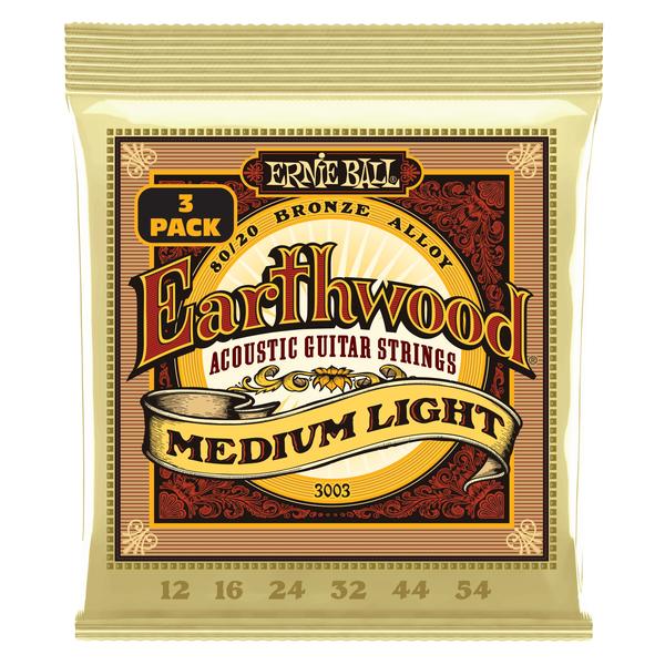 ERNIE BALL-アコギ弦3パックセット3003 Earthwood Medium Light 80/20 3P 12-54