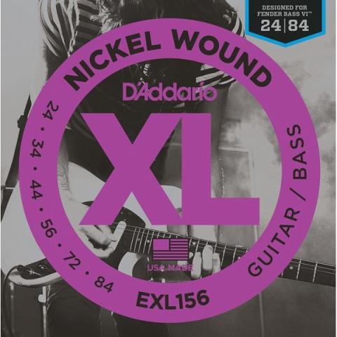 D'Addario-ベースVI用ギター弦EXL156 Fender Bass IV 24-84