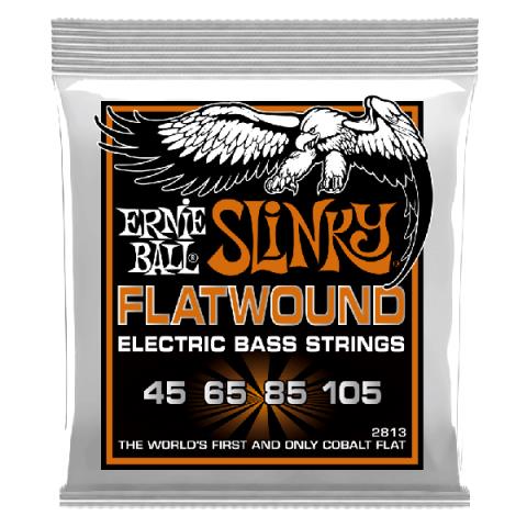 ERNIE BALL-フラットワウンドベース弦2813 Hybrid Slinky Flatwound 45-105