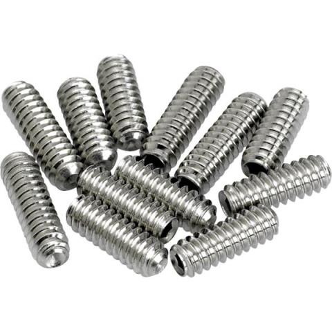 Fender-サドルネジAmerican Vintage Stratocaster/Telecaster Bridge Saddle Height Adjustment Screws (12) (Nickel)