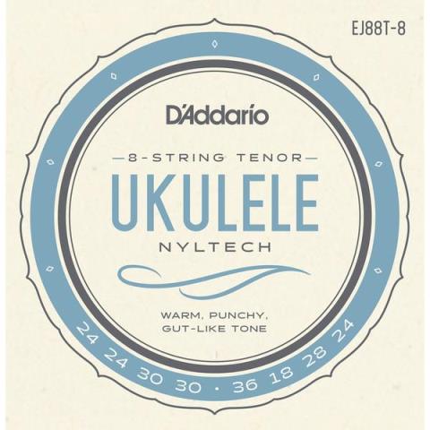 D'Addario-8弦テナーウクレレ弦EJ88T-8 8-String Tenor 18-36