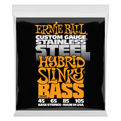 ERNIE BALL-エレキベース弦2843 Hybrid Slinky Stainless Steel 45-100