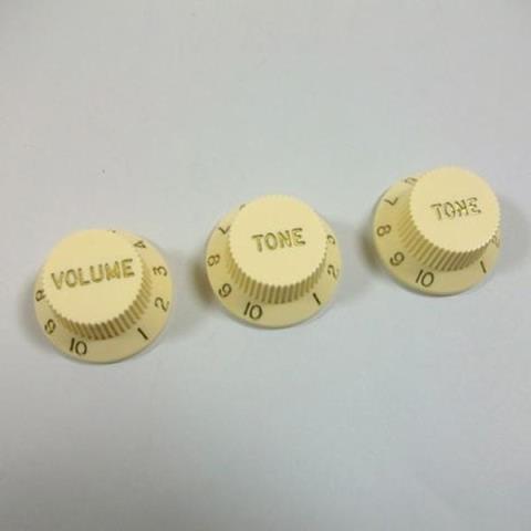 Montreux-コントロールノブセット8572 Strat 1V2T knob set Ivory