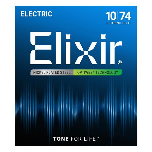 Elixir-8弦エレキギター弦19062 8弦 Light 10-74
