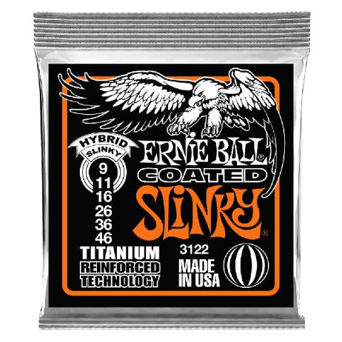 ERNIE BALL-エレキギター弦3122 Hybrid Slinky Coated Titanium RPS 09-46