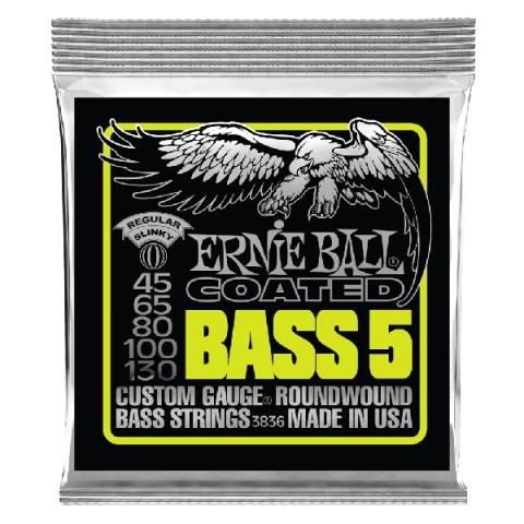 ERNIE BALL-5弦エレキベース弦3836 Bass 5 Slinky Coated 45-130
