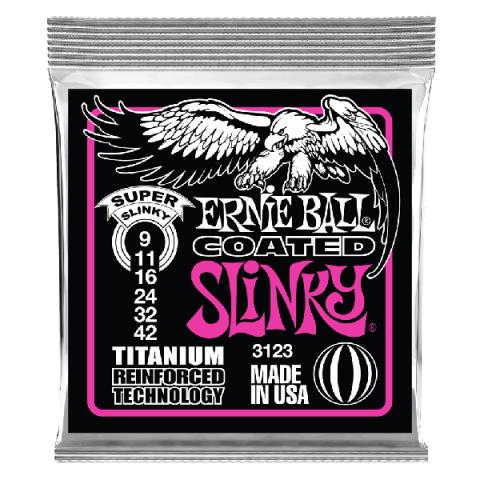 ERNIE BALL-エレキギター弦3123 Super Slinky Coated Titanium RPS 09-42