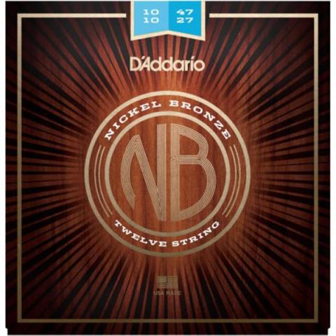 D'Addario-12弦アコースティックギター弦NB1047-12 12-String, Light 10-47