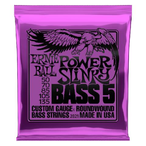 ERNIE BALL-エレキベース弦2821 Power Slinky 5-String 50-135