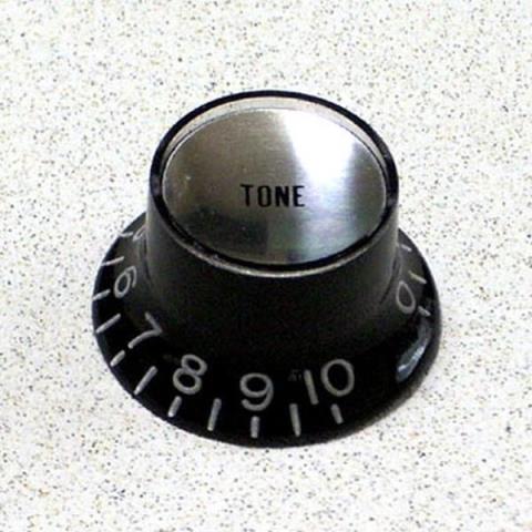 Montreux-コントロールノブ8854 Metric Reflector Knob Tone BK (Silver Top)