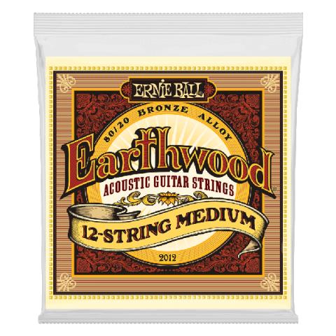 ERNIE BALL-12弦アコースティックギター弦2012 Earthwood Medium 12-String 80/20 11-52
