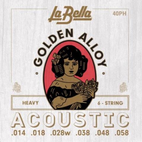 La Bella-アコースティックギター弦40PH Heavy 14-58