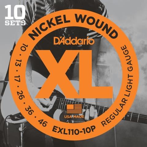 D'Addario-エレキギター弦10パックセットEXL110-10P Regular Light 10-46