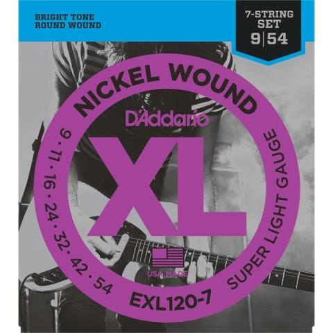 D'Addario-7弦エレキギター弦EXL120-7 Super Light 7-string 09-54