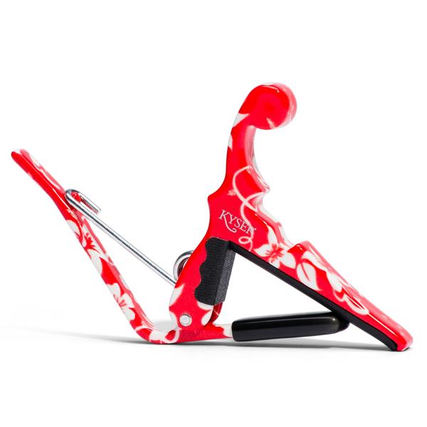 Kyser-カポタストQuick-Change Ukulele Capo Red Hibiscus