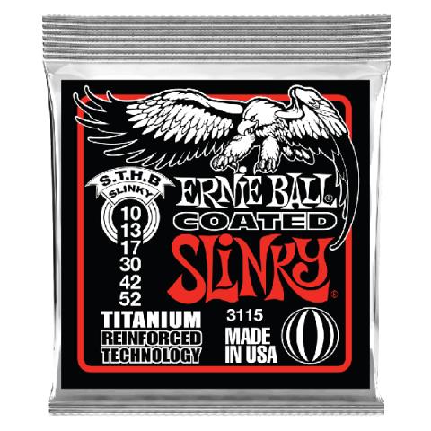 ERNIE BALL-エレキギター弦3115 Skinny Top/ Heavy Bottom Slinky Coated Titanium RPS  10-52