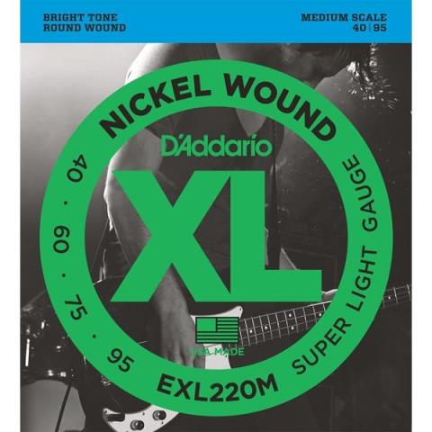 D'Addario-エレキベース弦
EXL220M Medium Scale, Super Light 40-95