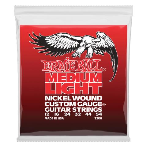 ERNIE BALL-エレキギター弦2206 Medium Light Nickel Wound w/wound G 12-54