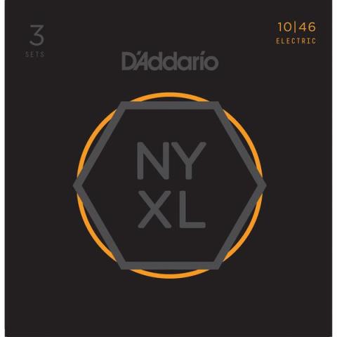 D'Addario-エレキギター弦3パックセットNYXL1046-3P Regular Light 10-46