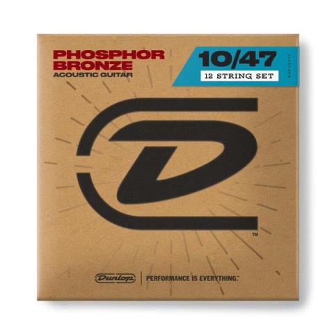 Jim Dunlop-12弦アコースティックギター弦DAP1047 12弦 Phosphor Light 10-47