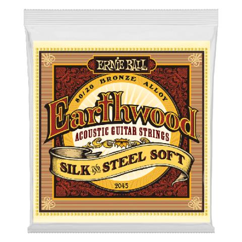 ERNIE BALL-アコギ弦2045 Earthwood Silk & Steel Soft 80/20 11-52