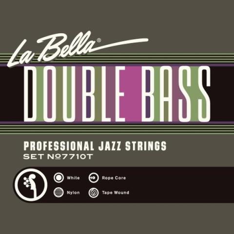 La Bella-ウッドベースナイロン弦7710T White Nylon Tape Wound