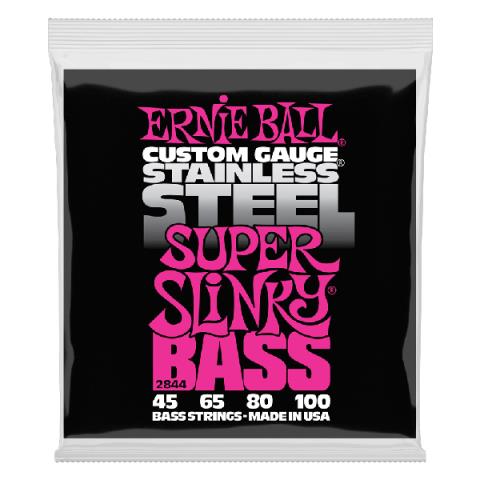 ERNIE BALL-エレキベース弦2844 Super Slinky Stainless Steel 45-100