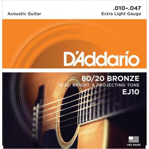 D'Addario-アコースティックギター弦EJ10 Extra Light 10-47