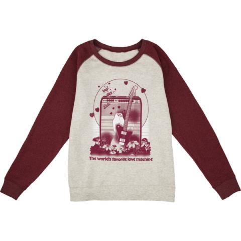 Fender Women's Love Sweatshirt, Oatmeal and Maroon, Mサムネイル