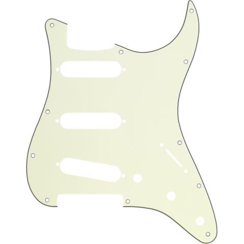 FenderPickguard, Stratocaster S/S/S, 11-Hole Mount, Mint Green MG/B/MG 3-Ply