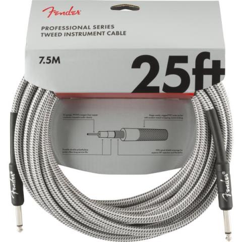 Professional Series Instrument Cable, 25', White Tweedサムネイル