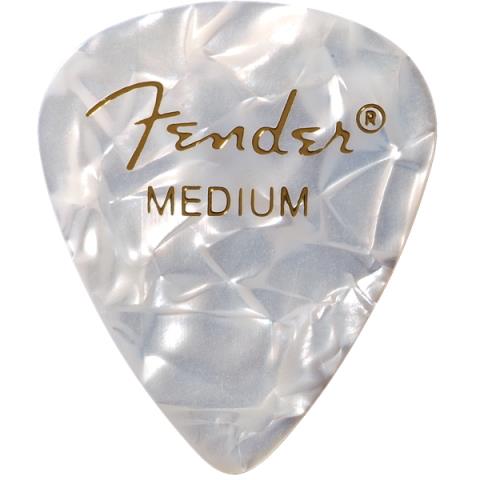 Fender-ピック351 Shape, White Moto, Medium (12)