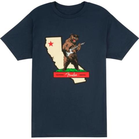 Fender Rocks Cali T-Shirt, Navy, Sサムネイル