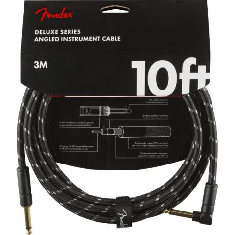 Fender-楽器用ケーブル
Deluxe Series Instrument Cable, Straight/Angle, 10', Black Tweed
