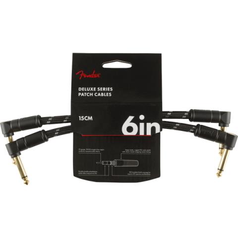 Fender-パッチケーブル
Deluxe Series Instrument Cables (2-Pack), Angle/Angle, 6", Black Tweed