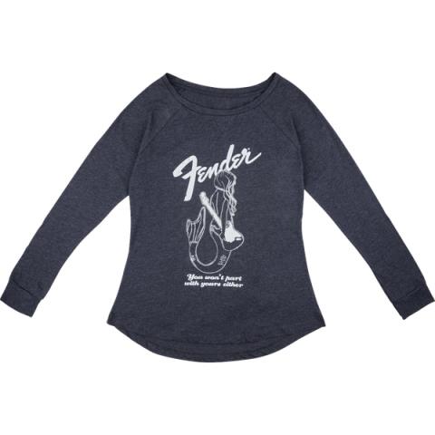 Fender Mermaid Women's Long Sleeve, Navy, Sサムネイル