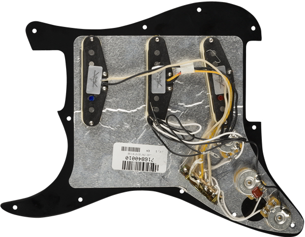 Pre-Wired Strat Pickguard, Fat 50's SSS, Black 11 Hole PG追加画像 Pre-Wired Strat Pickguard, Fat 50's SSS, Black 11 Hole PG追加画像