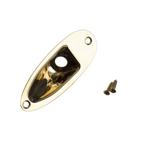 Fender-ストラトキャスター用ジャックプレートStratocaster Jack Ferrule (Import Models), Gold