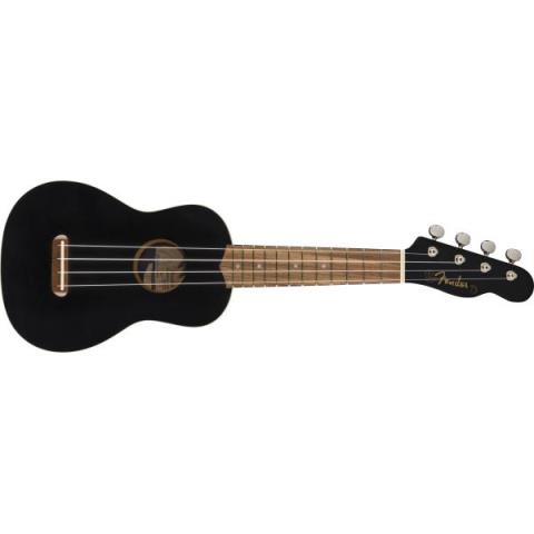 Fender-Venice Soprano Uke, Walnut Fingerboard, Black