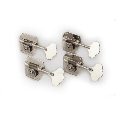 Fender-ベース用ペグPure Vintage Bass Tuning Machines, Nickel-Plated Steel, (4)