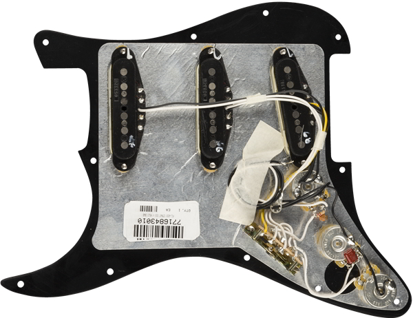 Pre-Wired Strat Pickguard, Vintage Noiseless SSS, Black 11 Hole PG追加画像 Pre-Wired Strat Pickguard, Vintage Noiseless SSS, Black 11 Hole PG追加画像