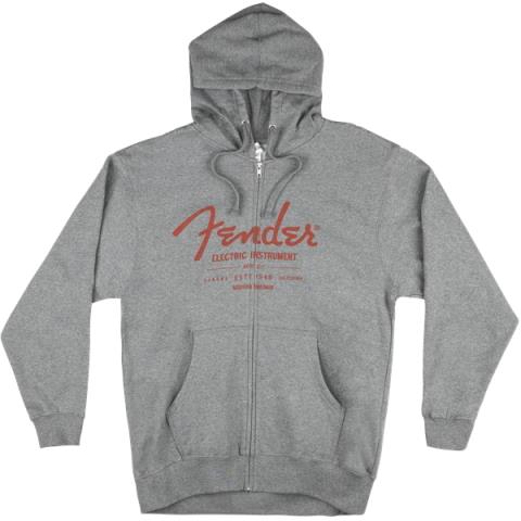 Fender Electric Instruments Men's Zip Hoodie, Gray, XXLサムネイル