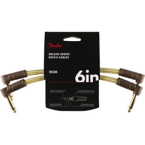 Fender-パッチケーブル
Deluxe Series Instrument Cables (2-Pack), Angle/Angle, 6", Tweed
