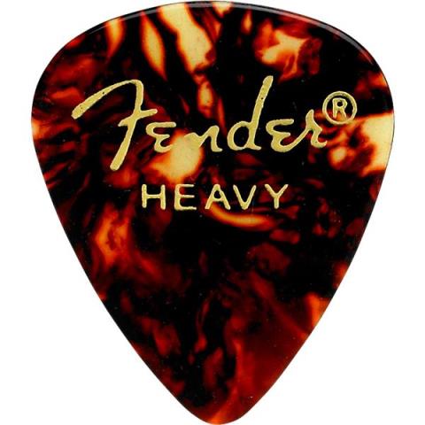 Fender-ピックTortoise Shell, 351 Shape, Heavy (12)