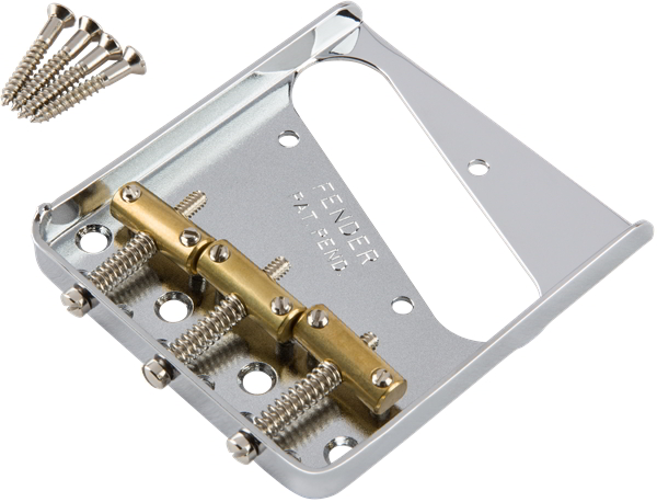 3-Saddle American Vintage Telecaster Bridge Assembly with Brass Saddles (Chrome)追加画像 3-Saddle American Vintage Telecaster Bridge Assembly with Brass Saddles (Chrome)追加画像