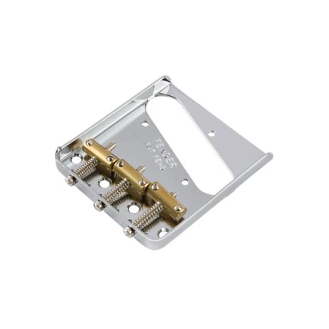 Fender-テレキャスター用ブリッジ3-Saddle American Vintage Telecaster Bridge Assembly with Brass Saddles (Chrome)