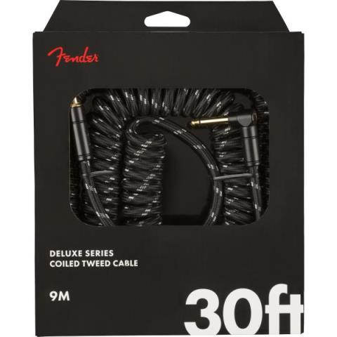 Fender-
Deluxe Coil Cable, 30', Black Tweed