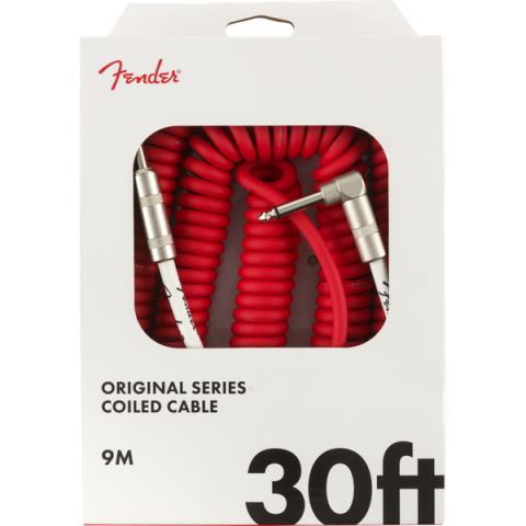 Fender-楽器用シールドOriginal Series Coil Cable, Straight-Angle, 30', Fiesta Red